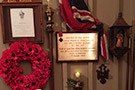 Plaques and honors on the wall