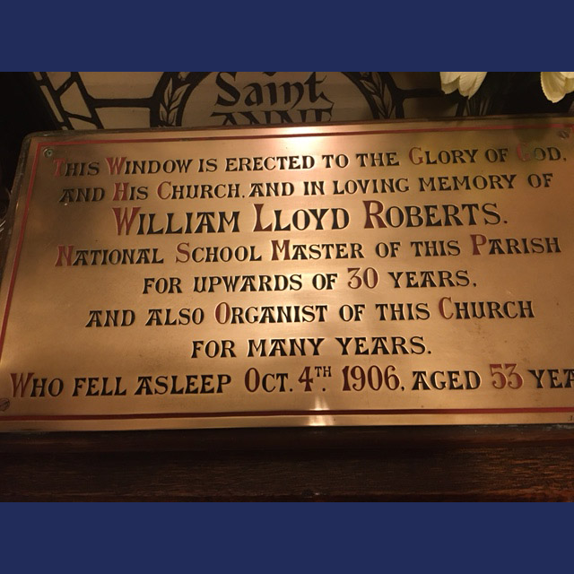 Close up of a plaque